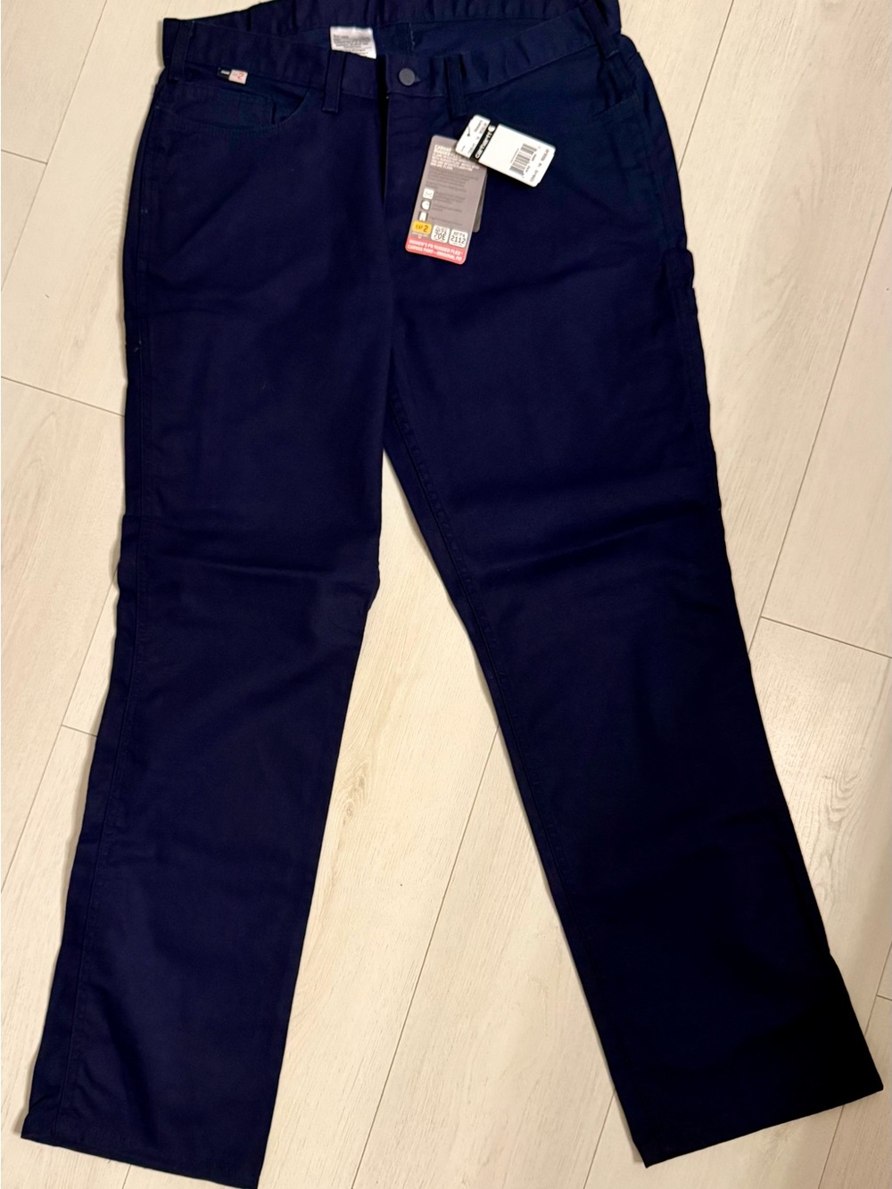 Carhartt Women’s FR Rugged Flex Canvas Pants Size 14 Regular Navy CAT 2 NWT